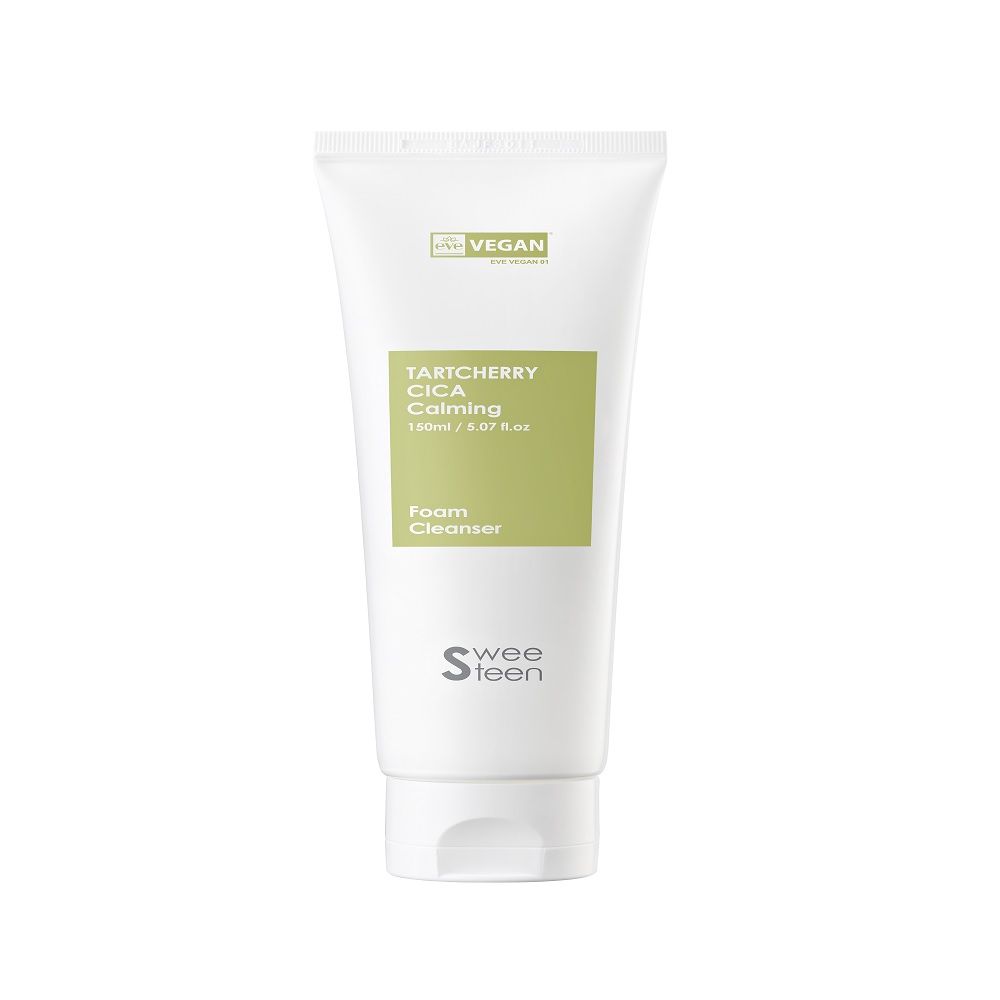 SWEETEEN Tart Cherry Cica Calming Foam Cleanser 150ml French EVE Vegan Soothing Deep Cleansing Wash _ Made in Korea